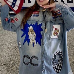 Custom Hand Painted Denim